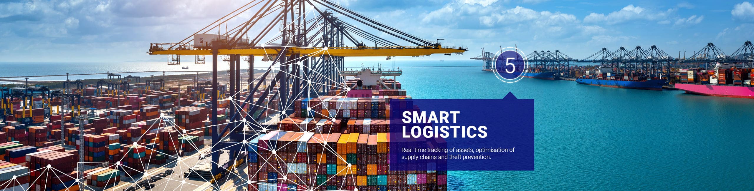 Image of a cargo harbour with a ship